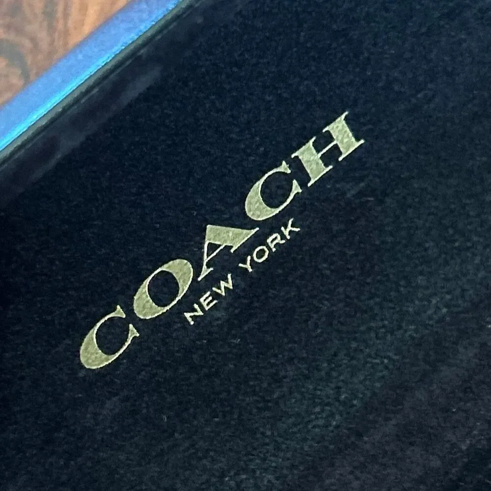 Coach black clam shell sunglasses eyeglass hard case.